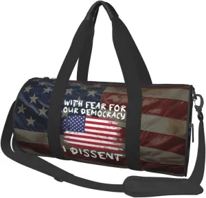 With Fear For Our Democracy I Dissent Duffel Bag Gym Bag Travel Sports Tote Large Foldable Beach Swim Yoga8