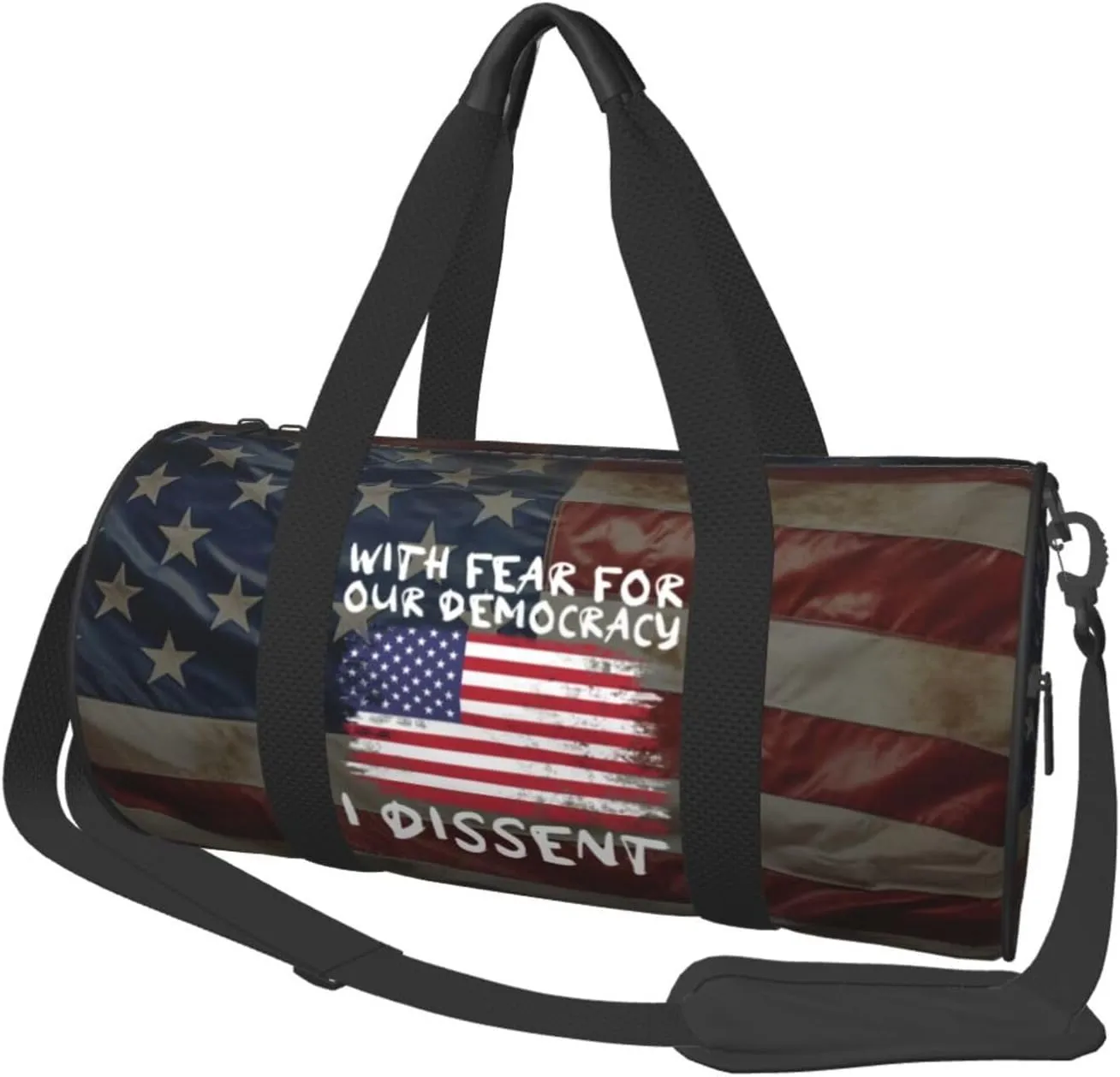 With Fear For Our Democracy I Dissent Duffel Bag Gym Bag Travel Sports Tote Large Foldable Beach Swim Yoga8