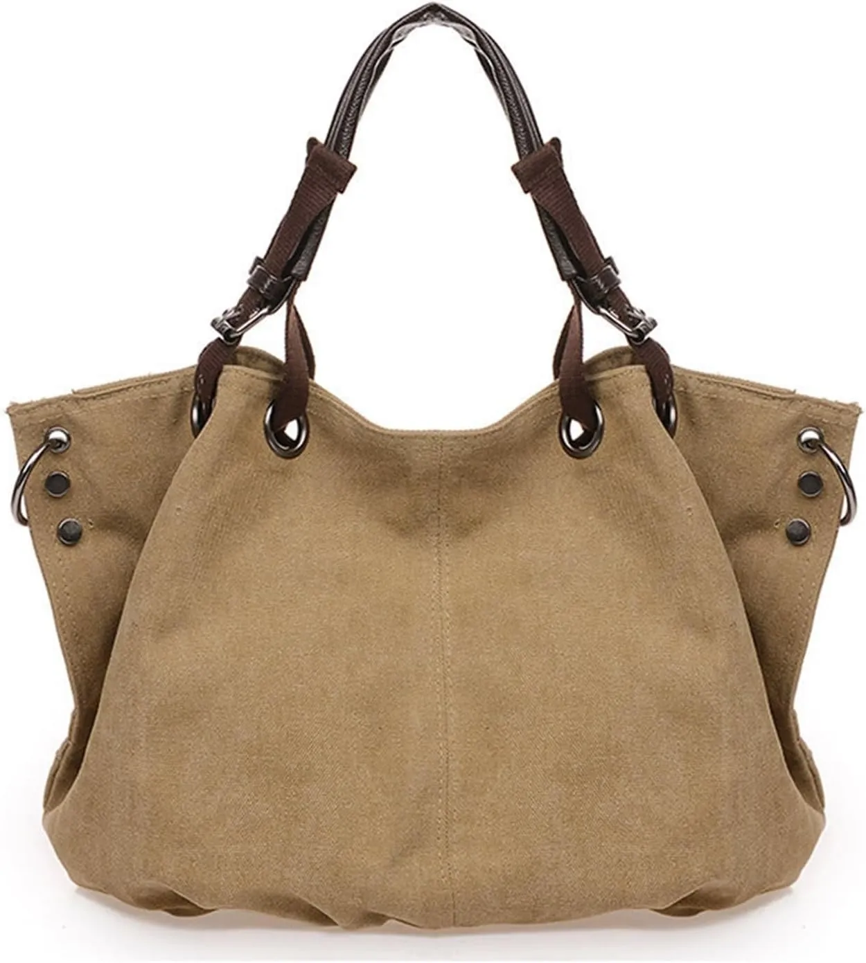 Women's Canvas Bag Large Capacity Handbag Shoulder Messenger Bag(A)