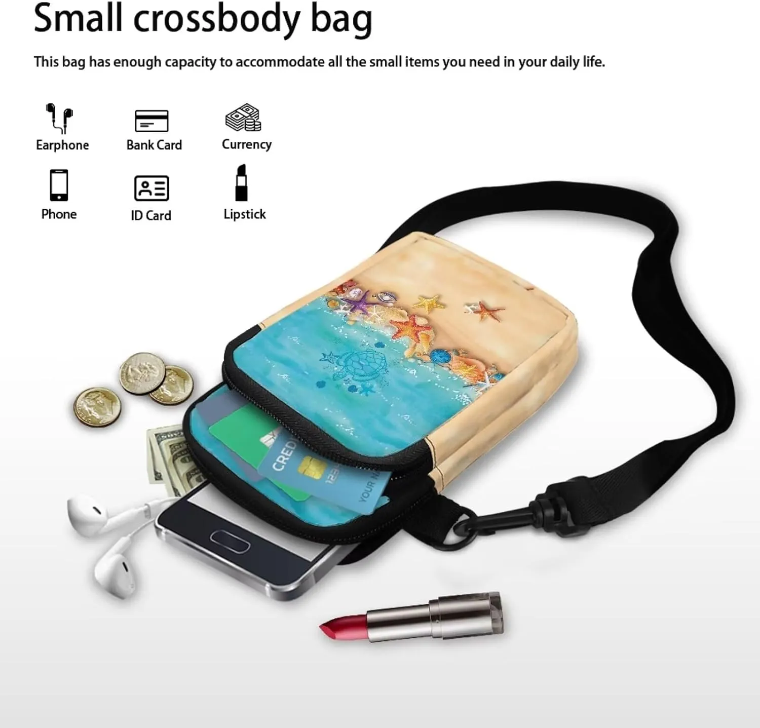Women's Casual One Shoulder Handbag with Adjustable Strap Double Layered Zipper Snap Ring Fashion Bag