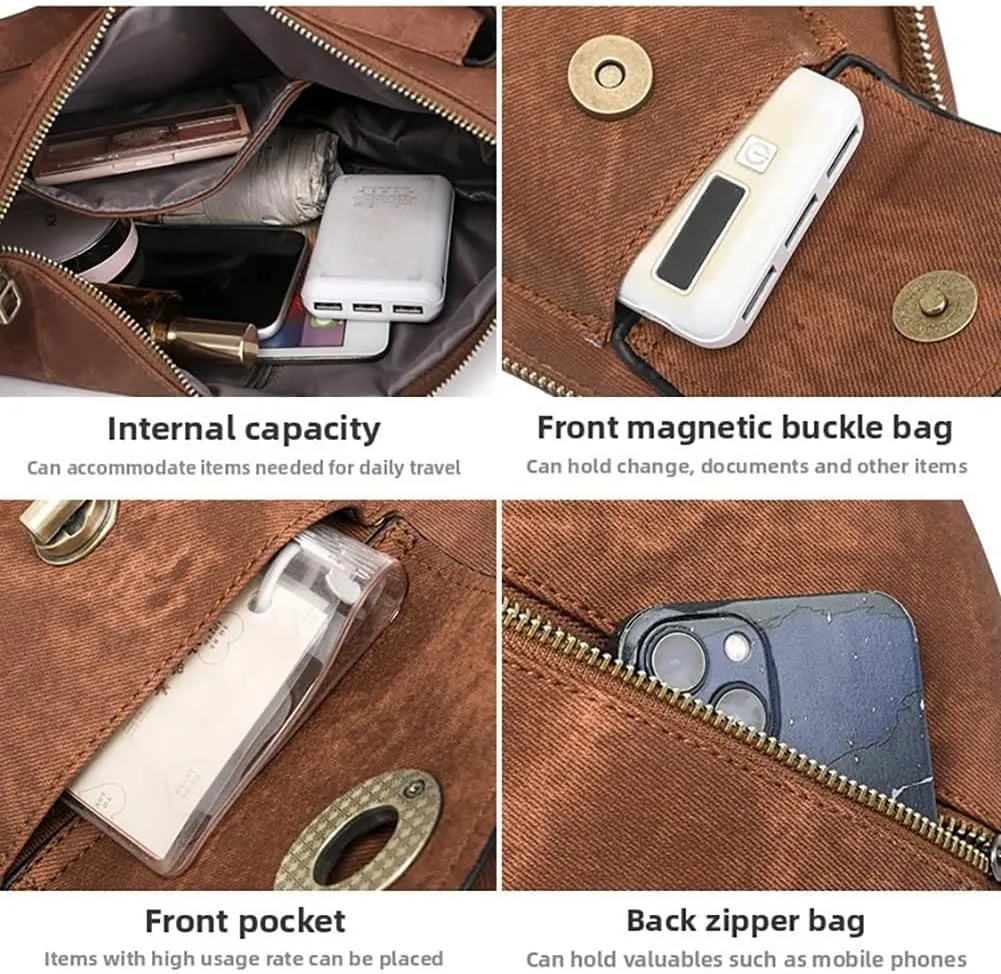 Women’s Crescent Shaped Crossbody Bag, PU Leather Casual Fashion Dumpling Hobo Shoulder Purse, Novelty Punk Sling Chest Bag