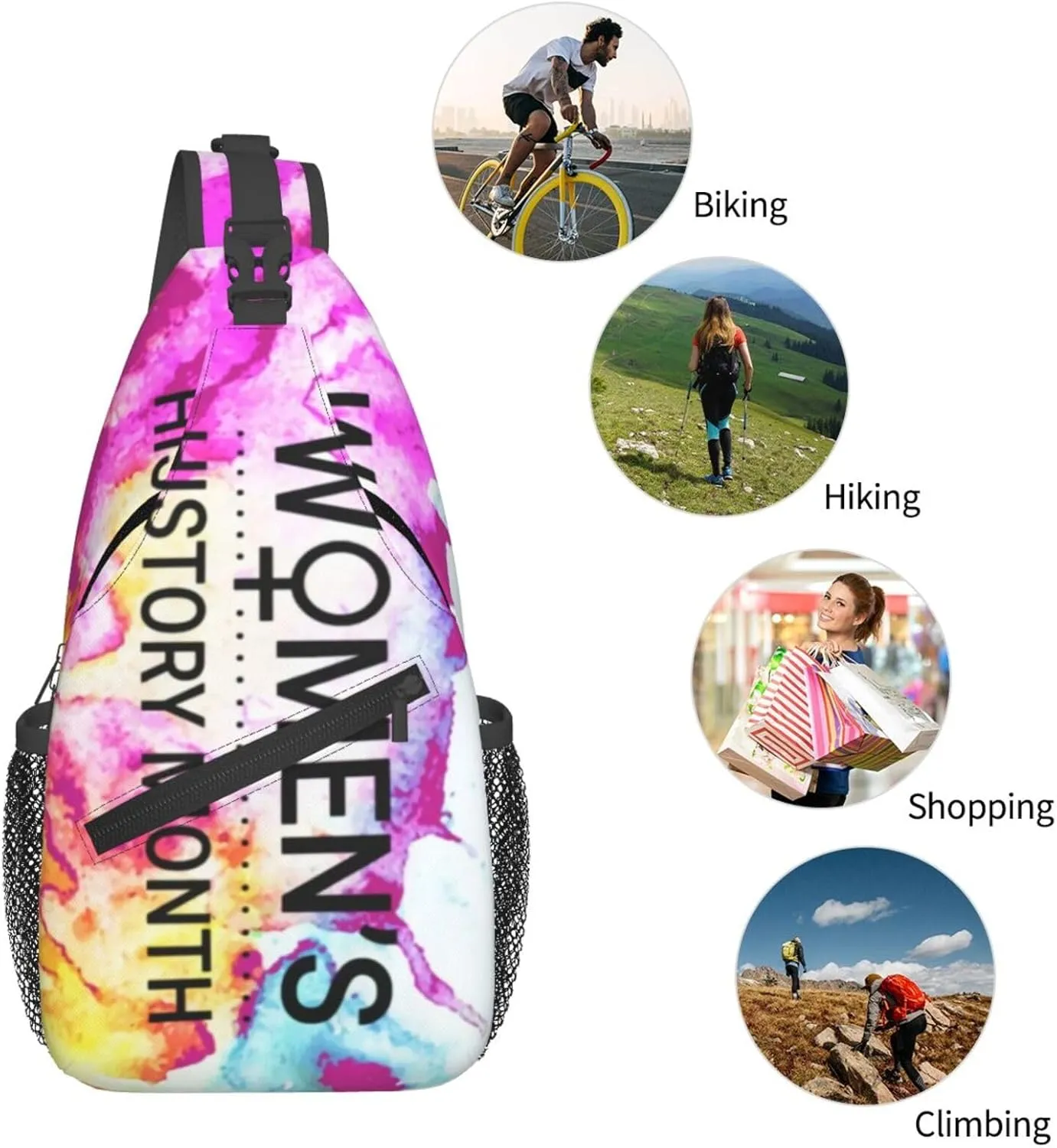 Women'S History Month_ Crossbody Backpack Dachshunds Dog Chest Bag Lightweight One Strap Backpack Multipurpose Travel Hiking For Men Women