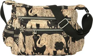 Women's Lightweight Cross Body Handbag - Large Size Multipocket Light Waterproof Fabric Messenger Bag - Kiana