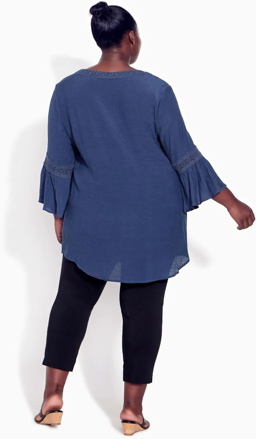 Women's Plus Size Tunic Pleat LACE