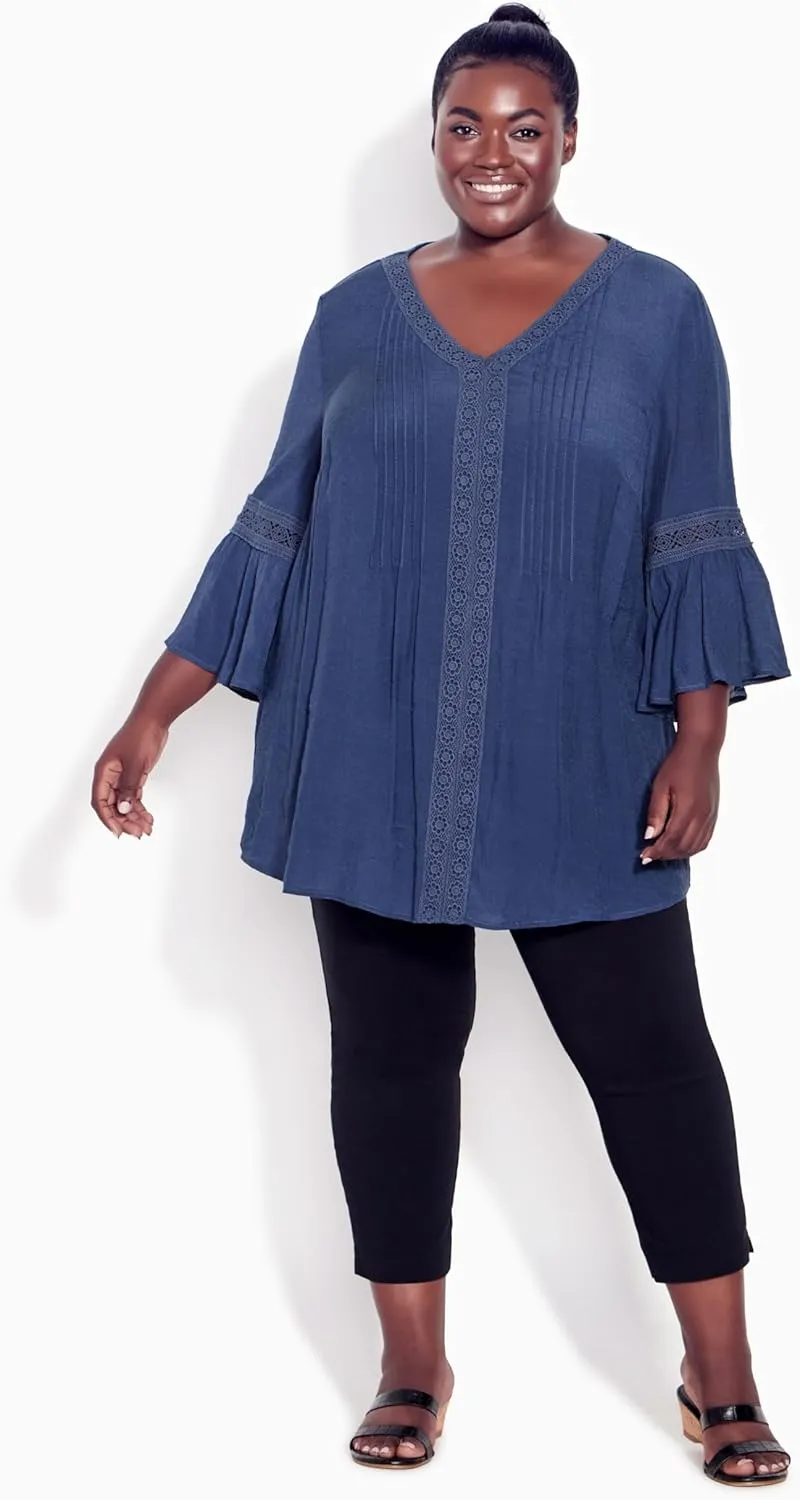 Women's Plus Size Tunic Pleat LACE
