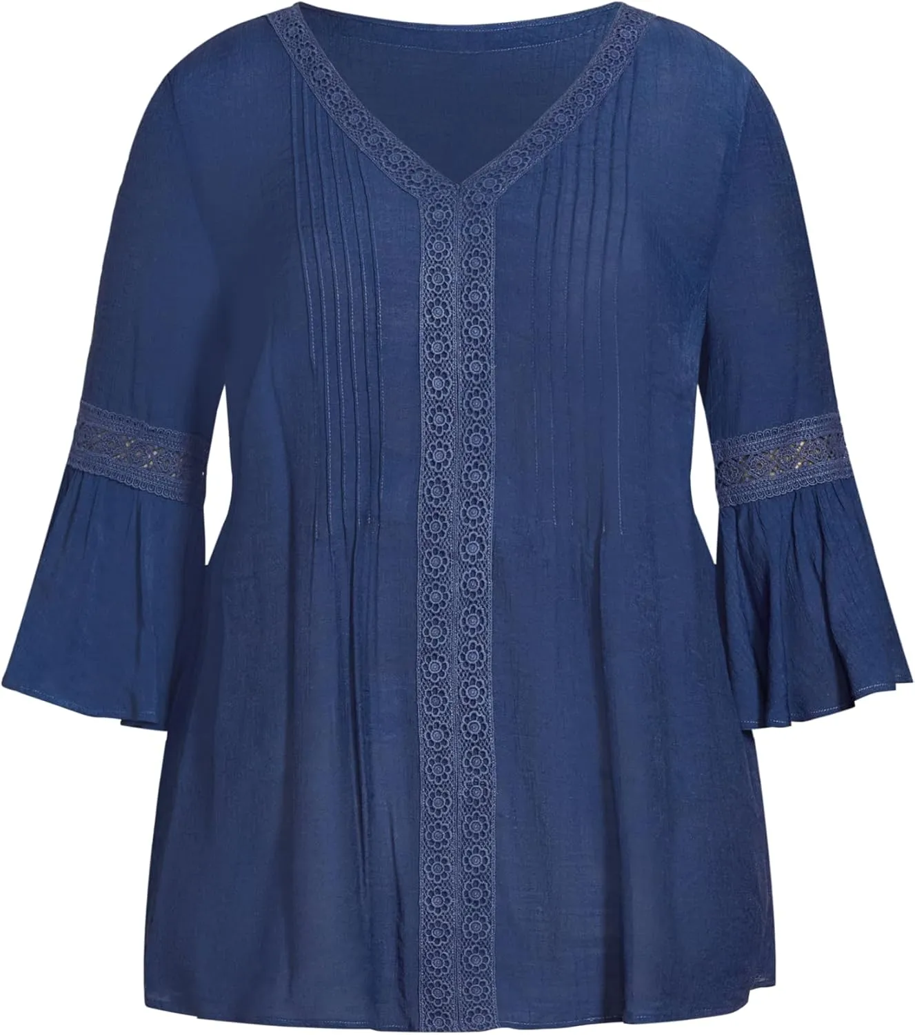 Women's Plus Size Tunic Pleat LACE