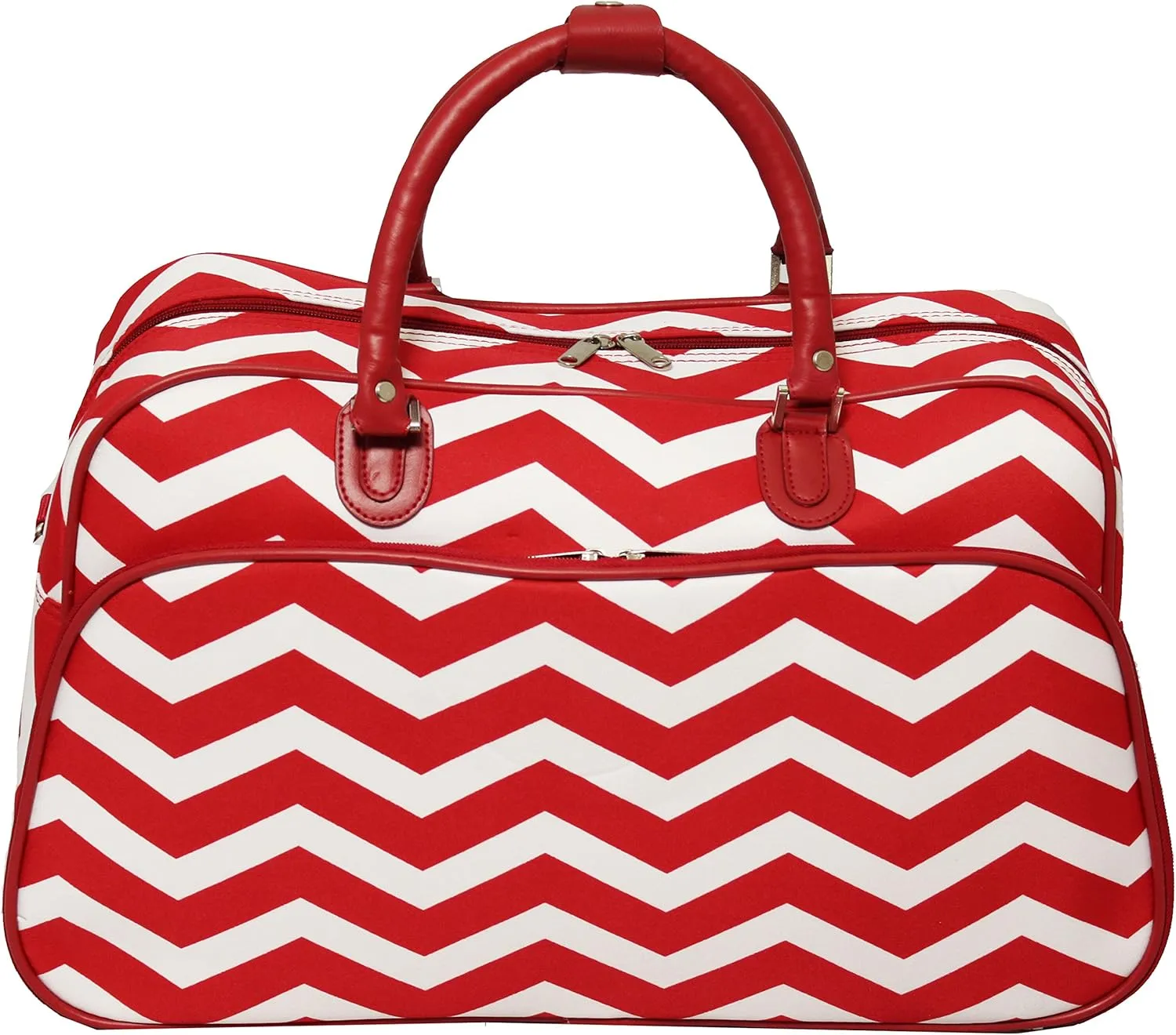 World Traveler Chevron 21-inch Carry-on Shoulder Duffel Bag