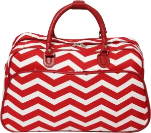 World Traveler Chevron 21-inch Carry-on Shoulder Duffel Bag