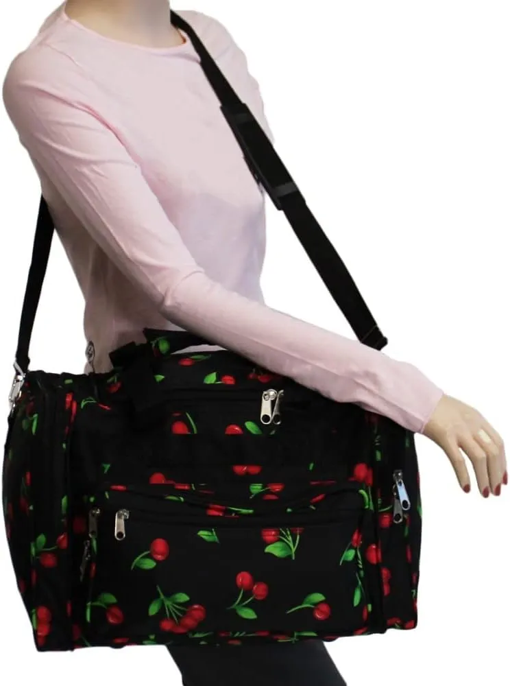 World Traveler Feel Good Prints 19-inch Duffel Bag, Cherry