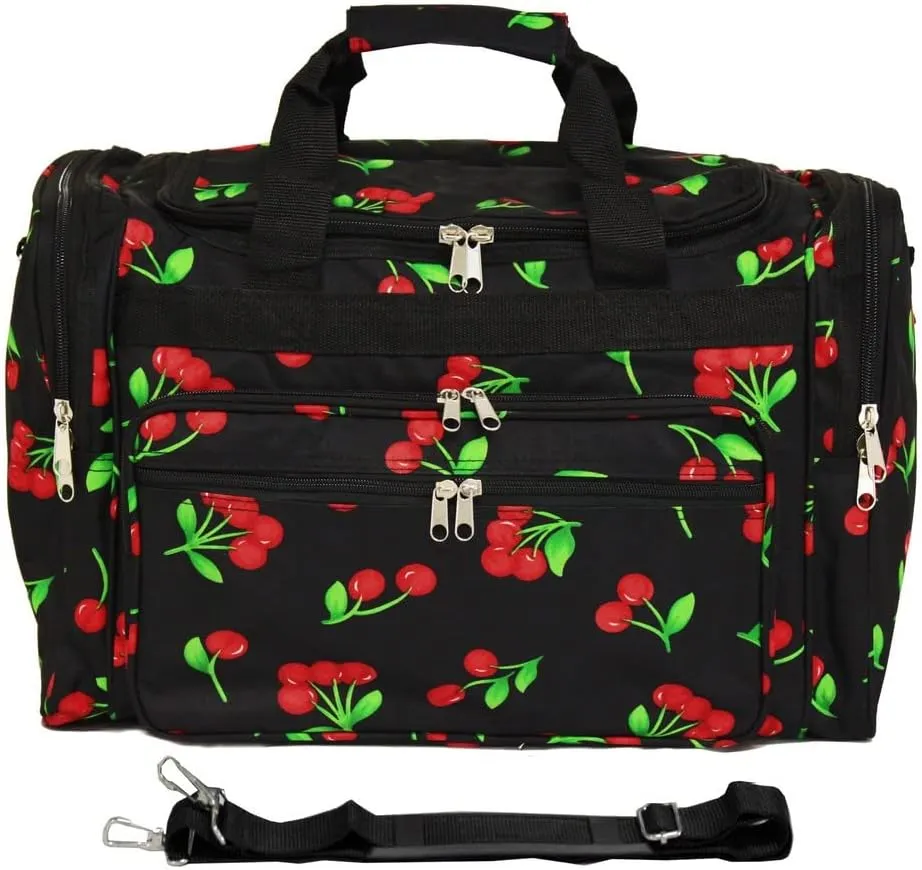 World Traveler Feel Good Prints 19-inch Duffel Bag, Cherry