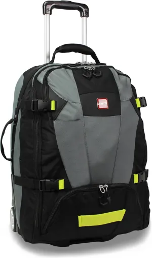 World Traveler Rolite Alpine Upright Style Lightweight Rolling Hybrid Duffel Backpack, Grey, Carry-On 21-Inch