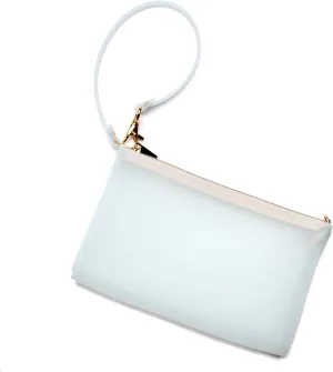 Wristlet by Pudinbag for Women | Zipper Phone Wristlet | Beach Pouch | Water Resistant Silicone | Semi-transparent | Vegan