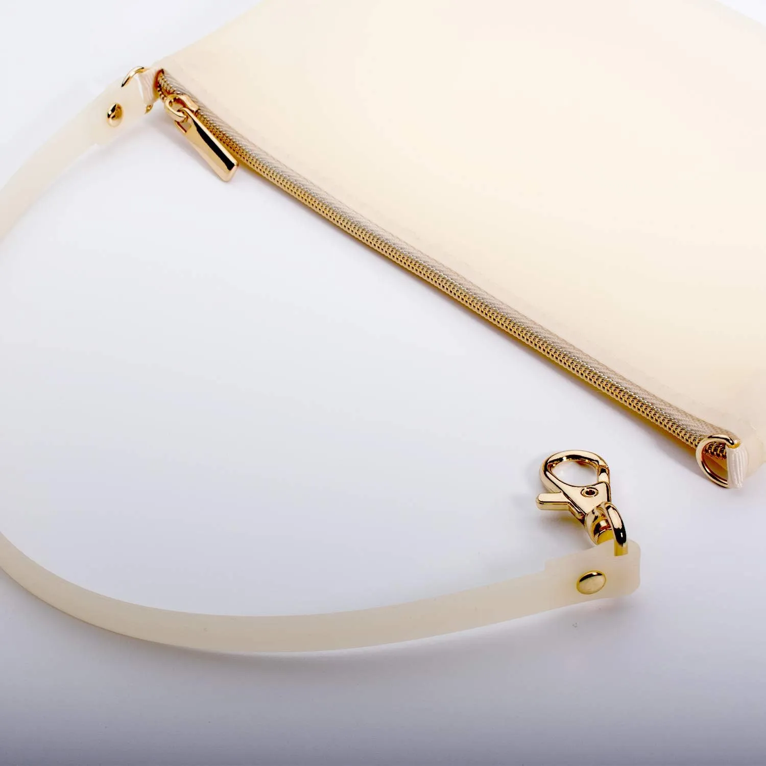 Wristlet by Pudinbag for Women | Zipper Phone Wristlet | Beach Pouch | Water Resistant Silicone | Semi-transparent | Vegan