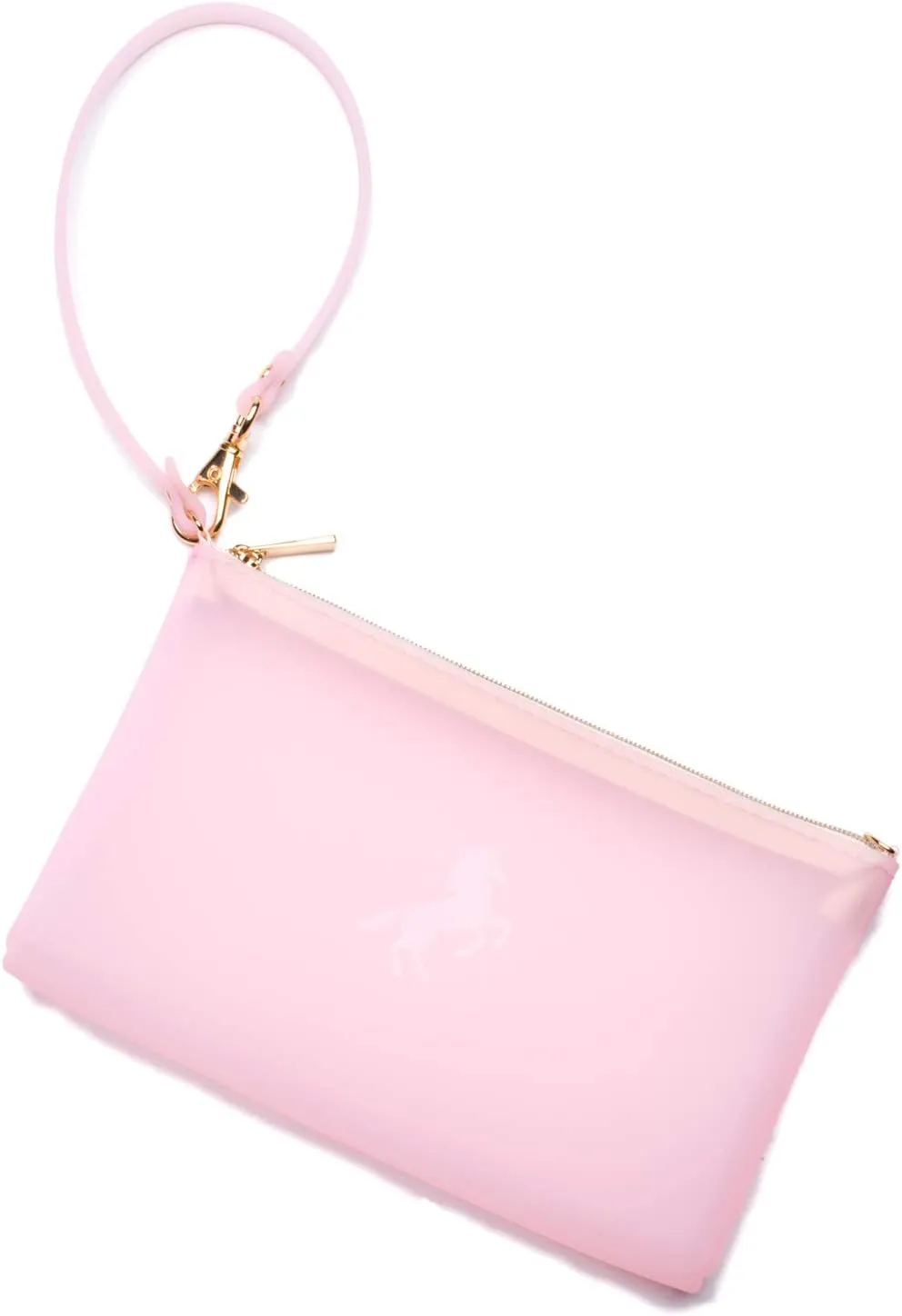 Wristlet by Pudinbag for Women | Zipper Phone Wristlet | Beach Pouch | Water Resistant Silicone | Semi-transparent | Vegan