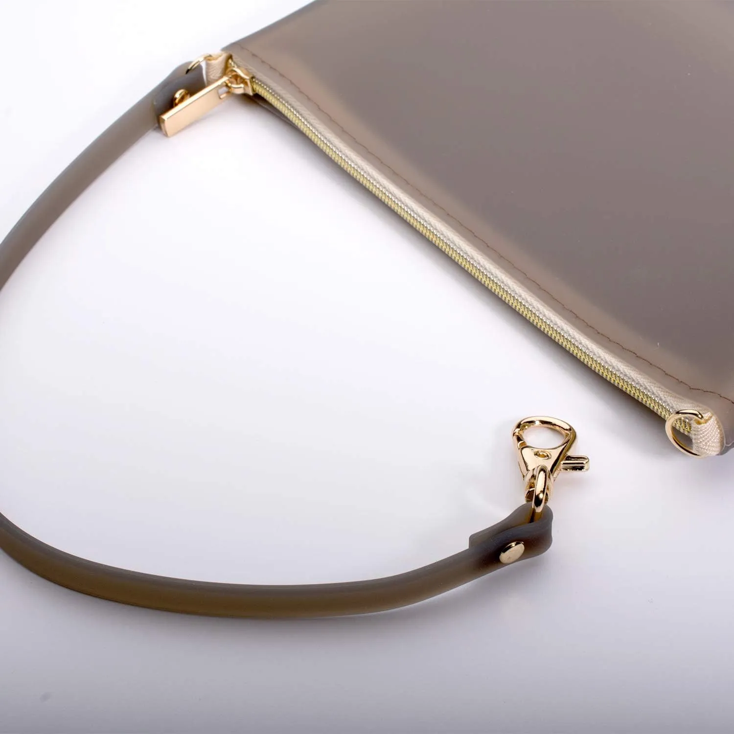 Wristlet by Pudinbag for Women | Zipper Phone Wristlet | Beach Pouch | Water Resistant Silicone | Semi-transparent | Vegan