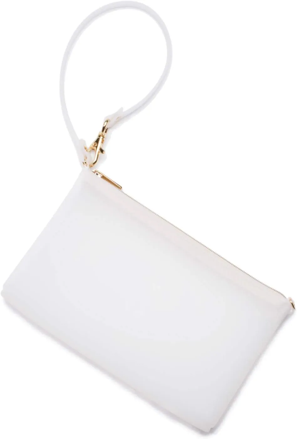 Wristlet by Pudinbag for Women | Zipper Phone Wristlet | Beach Pouch | Water Resistant Silicone | Semi-transparent | Vegan
