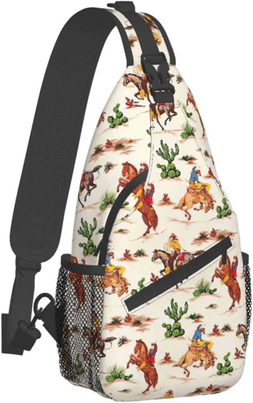 WURTON Black Marble Texture Gold Print Crossbody Sling Backpack Sling Bag Travel Hiking Chest Bag Daypack