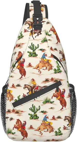 WURTON Black Marble Texture Gold Print Crossbody Sling Backpack Sling Bag Travel Hiking Chest Bag Daypack