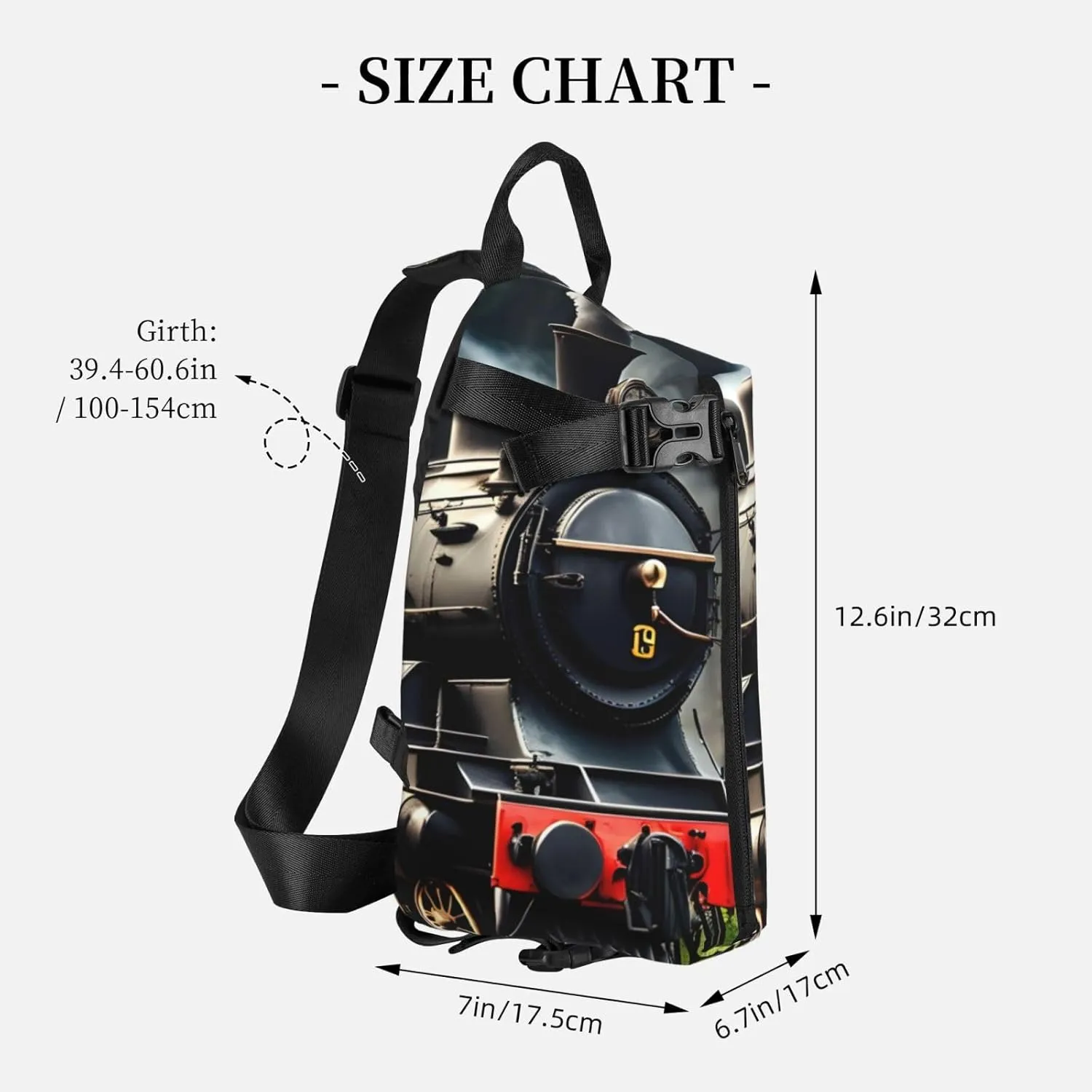 WURTON Strawberry Pattern Print Lightweight Adjustable Crossbody Backpack Daypack For Men,Women Sling Bag