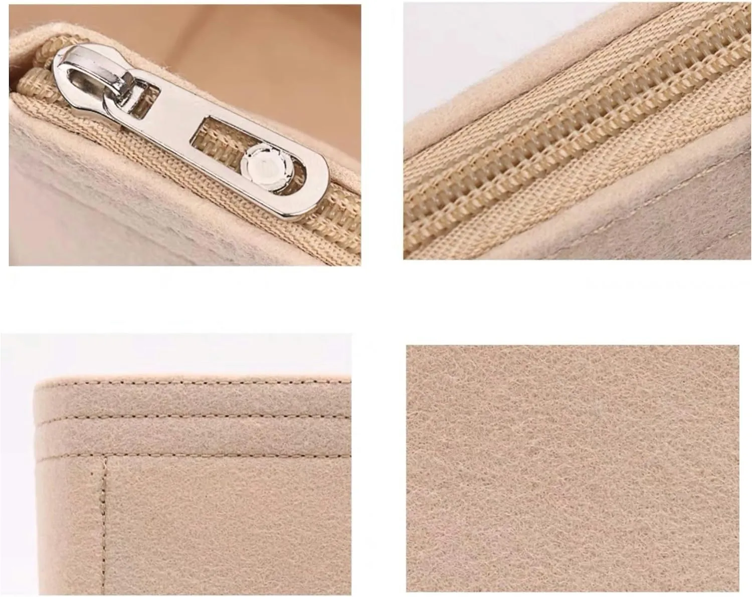Xoppia Bag Organizer compatible with Balenciaga Bel Air Small Carry All Bag Felt Bag Insert for Handbag. Bag Liner for Women Tote Bags. (Black, Style B: Side Zipper)