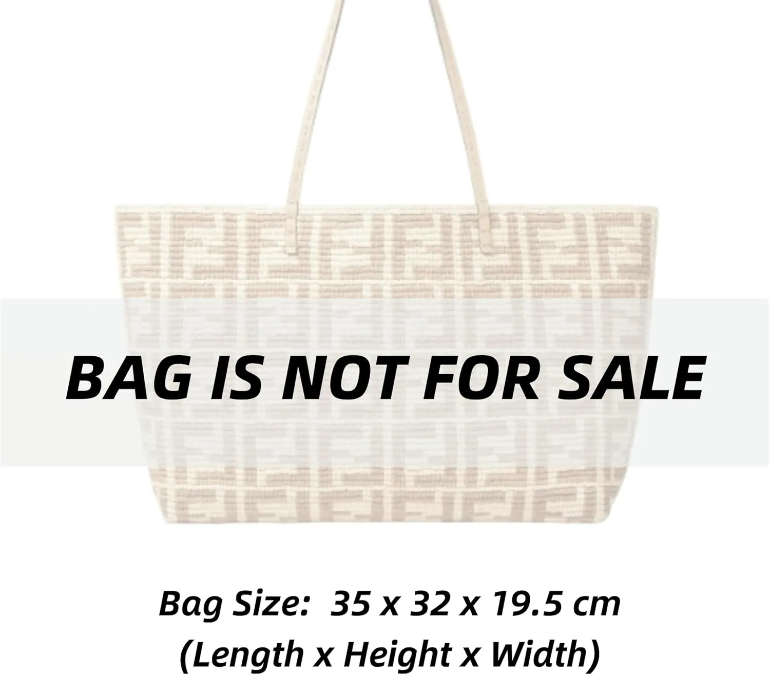 Xoppia Bag Organizer compatible with Fendi Large Roll FF raffia Shopper Bag. Felt Insert Liner for Women Tote Handbag. (Brown, Style B)
