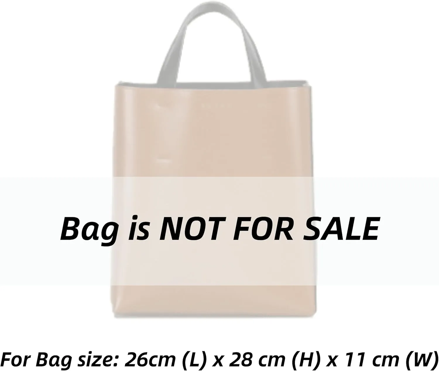 Xoppia Bag Organizer compatible with Marni Museo Small Bag. Felt Bag Insert for Handbag. Bag Liner for Women Tote Bags. (Beige, Style A: Exposure)