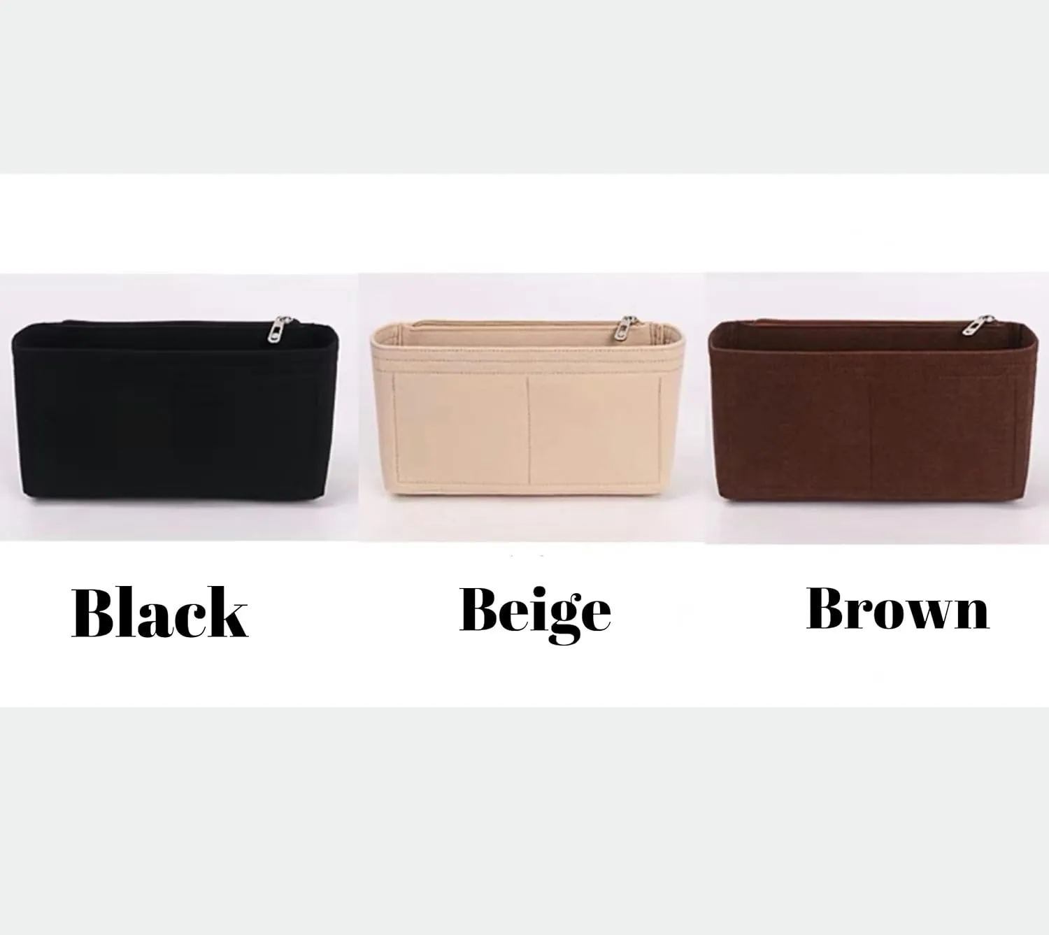 Xoppia Bag Organizer compatible with Marni Museo Small Bag. Felt Bag Insert for Handbag. Bag Liner for Women Tote Bags. (Beige, Style A: Exposure)