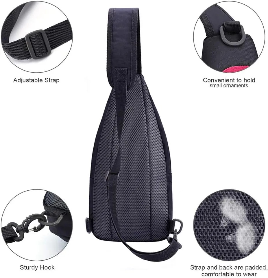 Y&R Direct 14 Colors Lightweight Sling Backpack Sling Bag Travel Hiking Small Backpack for Women Men Gifts