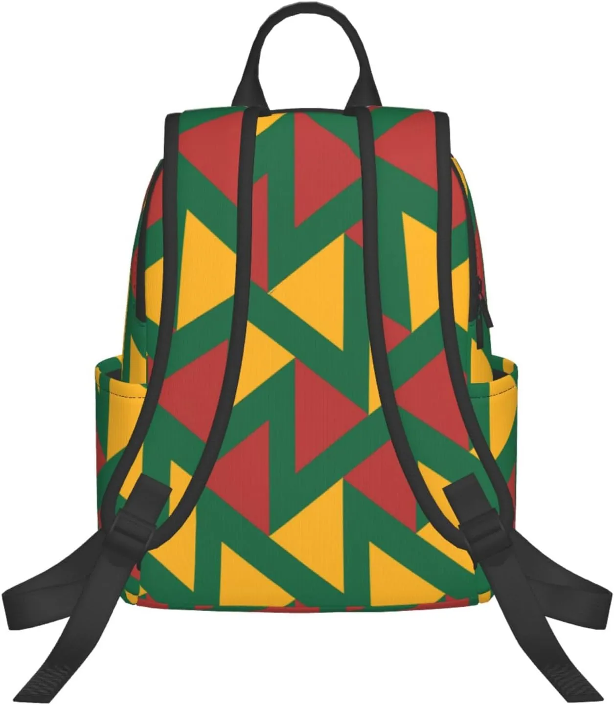 Yellow Green Red Lithuania Zigzag Flag Casual Backpacks Large Capacity Laptop Backpack Sports Fitness Rucksack Travel Carry-On Daypack Work Bag for Outdoor Camping