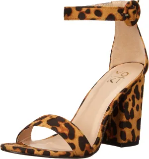 YOKI-FRIDAY Women's Single Strap High Heel, Leopard, 6.5 M US