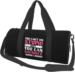 You Can'T Fix Stupid But You Can Divorce It Duffel Bag Gym Bag Travel Sports Tote Large Foldable Beach Swim Yoga9