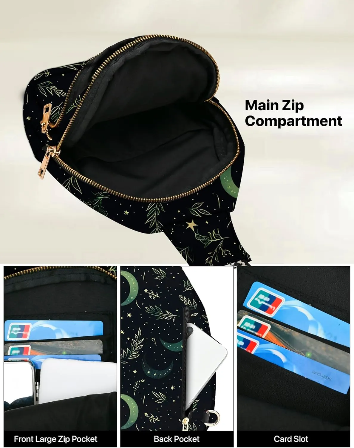Yrebyou Small Sling Bag for Women Leather Sling Crossbody Bags Travel Chest Daypack Adjustable for Casual Outdoor