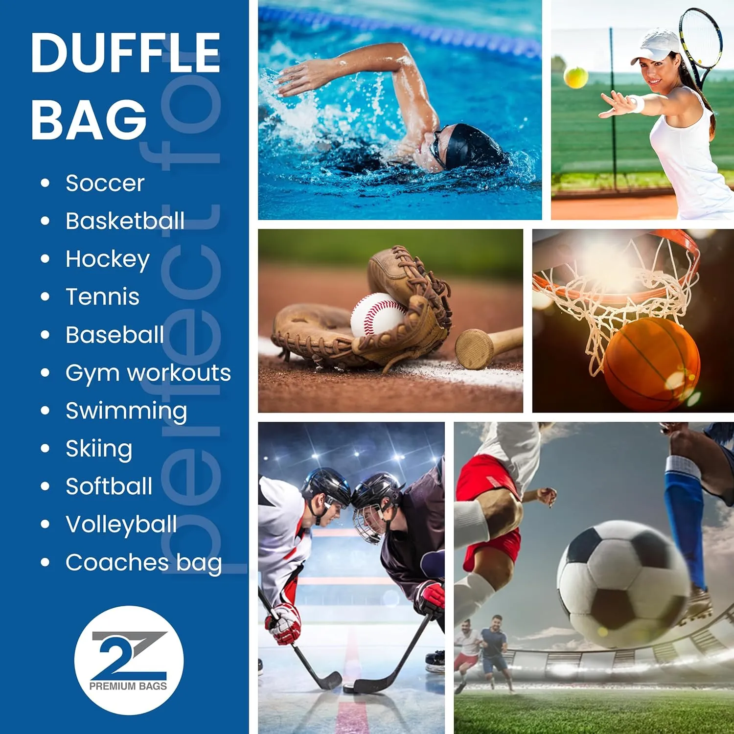 Z2 Sports Bag for Hockey, Football, Soccer, Baseball, Softball, Basketball, for Men and Women, Premium Nylon, Water Resistant, 33”L x 16”H x 16”W, Red