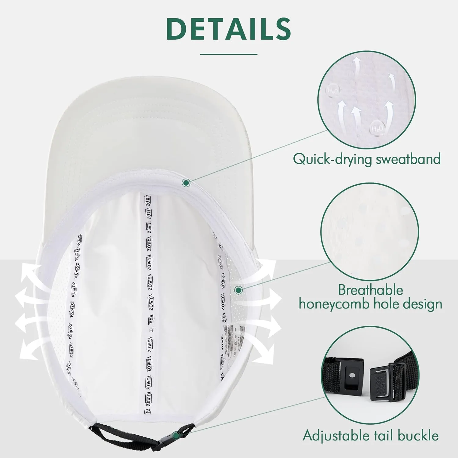 zowya UPF 50  Quick Dry Running Baseball Caps Breathable Outdoor Sports Sun Hat Hiking,Cycling for Men Women