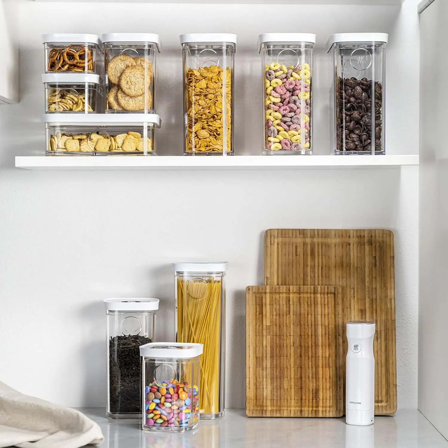 ZWILLING Fresh & Save CUBE Storage Organizer 6-Piece, S, Pantry Organizers and Storage, Plastic, BPA-Free Airtight Dry Food Storage Container, for Storing Herbs, Toppings, Small Nuts and more